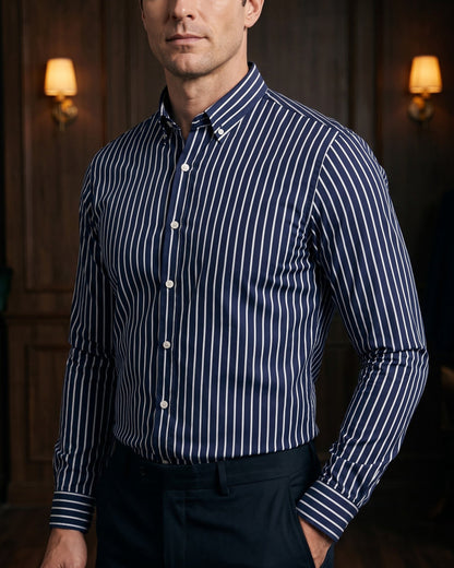 Lucio Striped Button-Down Shirt